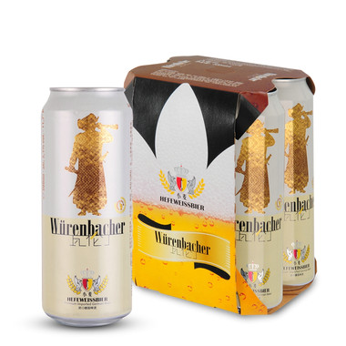 wurenbacher 瓦伦丁 小麦啤酒 500ml x 4/组