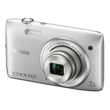 尼康（NIKON） Coolpix S3500 便携数码相机 银色（2005万像素 2.7英寸屏）499元，历史最低