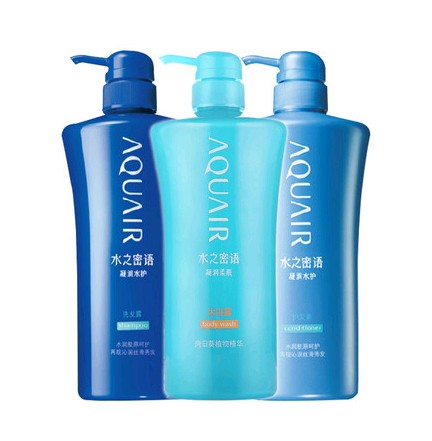 水之密语 凝润水护套装(洗发露600ml 护发素600ml 凝润柔肤沐浴露600