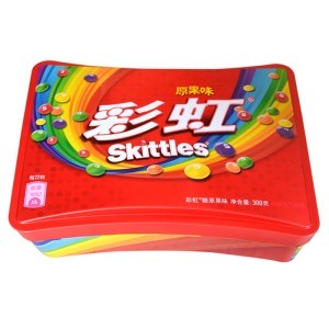 华中:彩虹糖 原果味铁罐装 300g