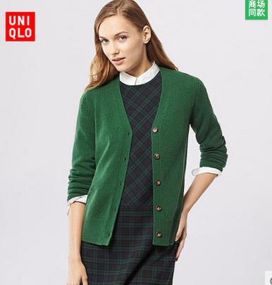 uniqlo优衣库 女士羊仔毛v领开衫