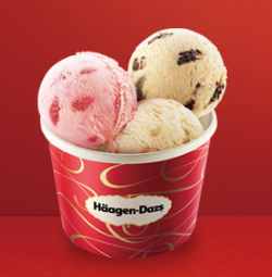 哈根达斯夏日系列外带冰淇淋三球杯