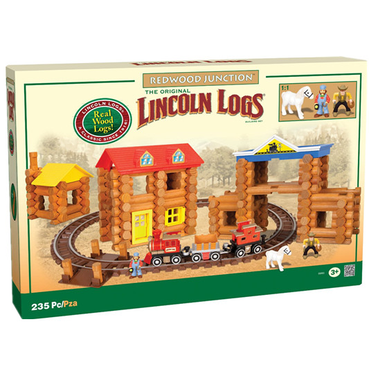 独家发售!lincoln logs 林肯积木 红木连接