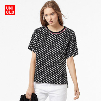 限m码:uniqlo 优衣库 158464 女款印花衬衫