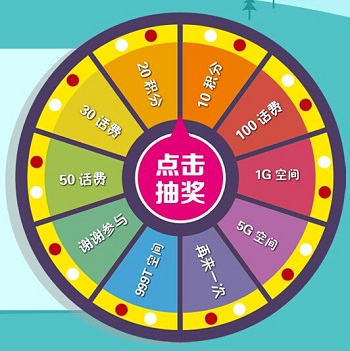 中国移动:和彩云 大转盘抽奖 话费,云空间,流量等奖品