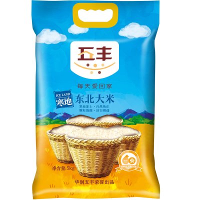五丰 寒地东北大米 5kg