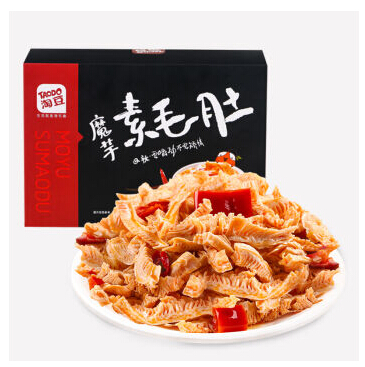 限地区:淘豆(taodo)休闲零食 魔芋素毛肚(香辣味)310g