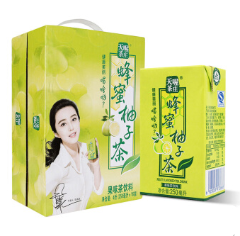 天喔茶庄 蜂蜜柚子茶250ml*16整箱装